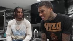 NLE Choppa Catches DDG Slipping As He Snatches His Chain