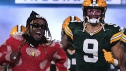 Lil Wayne Runs Out With Green Bay Packers During Game Against Detroit Lions